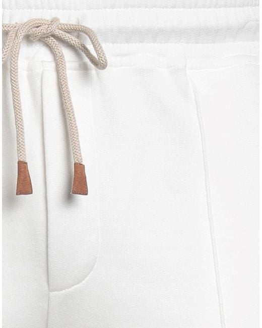 Eleventy White Shorts & Bermuda Shorts Cotton, Elastane for men