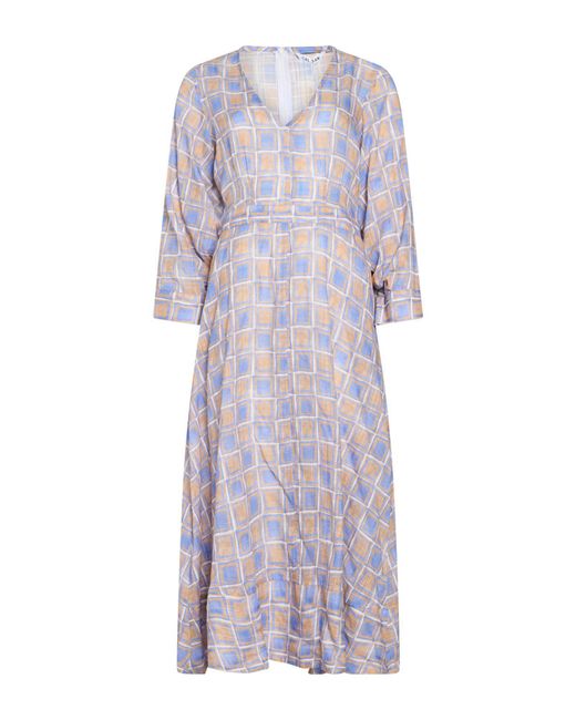 Caliban Purple Light Midi Dress Cotton