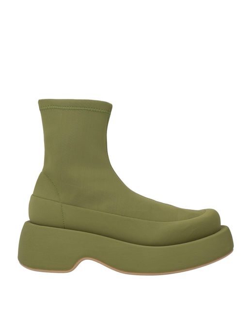 Paloma Barceló Green Ankle Boots Textile Fibers