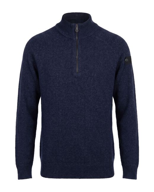 Peuterey Blue Turtleneck Wool, Polyamide for men