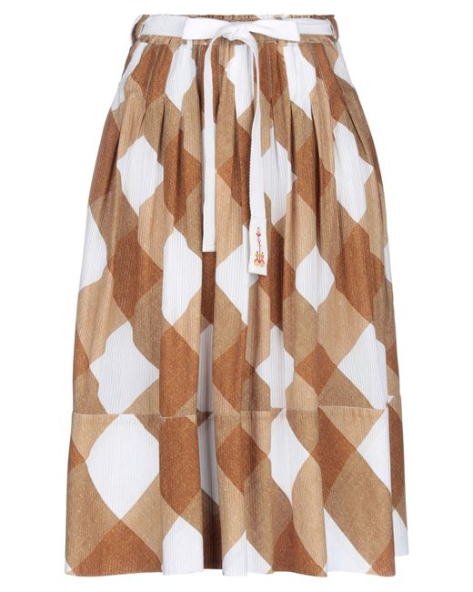 High Brown Midi Skirt