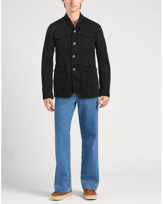 Messagerie Black Jacket Polyester, Cotton for men