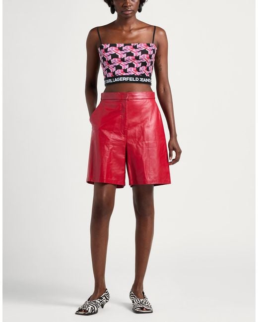 Karl Lagerfeld Pink Top Viscose, Polyamide, Elastane