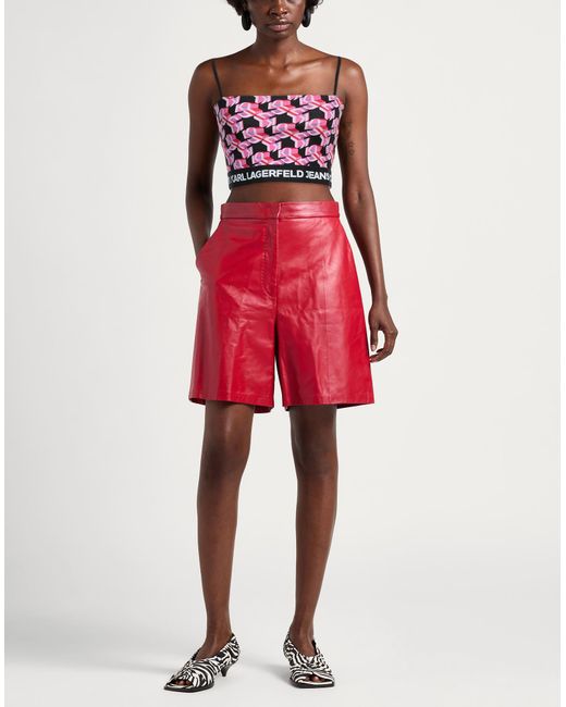 Karl Lagerfeld Pink Top Viscose, Polyamide, Elastane