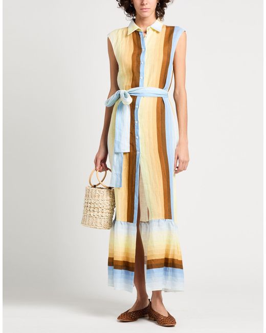 Amotea Metallic Maxi Dress Linen