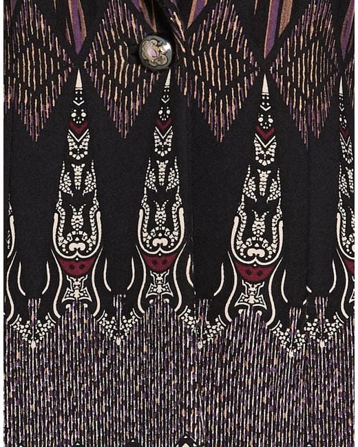 Etro Black Coat Wool, Elastane