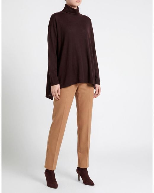 Colombo Brown Dark Turtleneck Cashmere, Silk