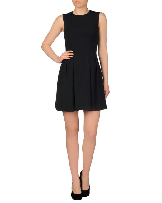 Grifoni Black Mini Dress Polyester, Viscose, Elastane