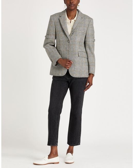 Thom Browne Gray Ivory Blazer Wool