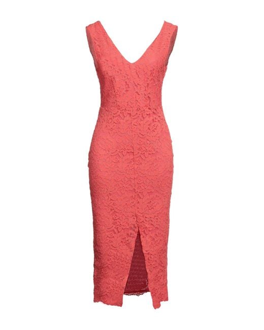 Soallure Red Midi Dress