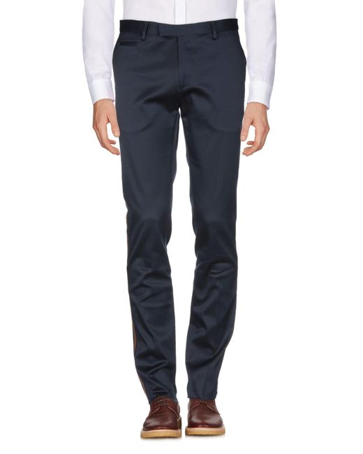 Brian Dales Blue Midnight Pants Cotton, Elastane for men