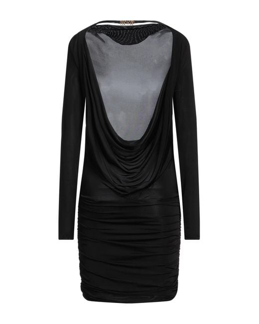 Versace Jeans Couture Black Crewneck Jersey Mini Dress