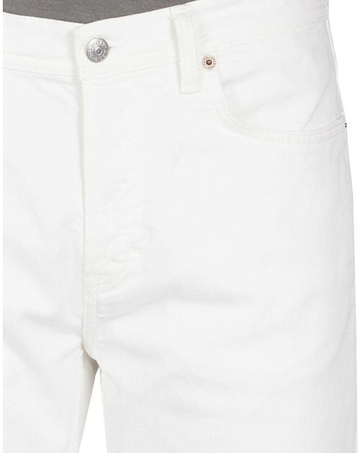 Acne White Jeans Cotton, Elastane for men
