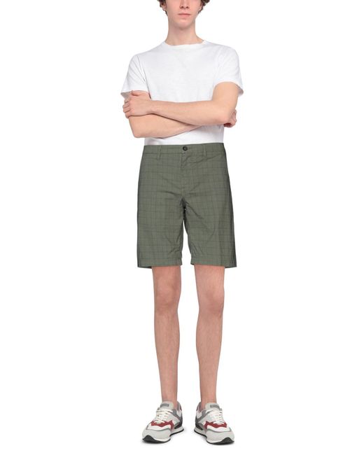 RE_HASH Gray Military Shorts & Bermuda Shorts Cotton, Polyester, Elastane for men
