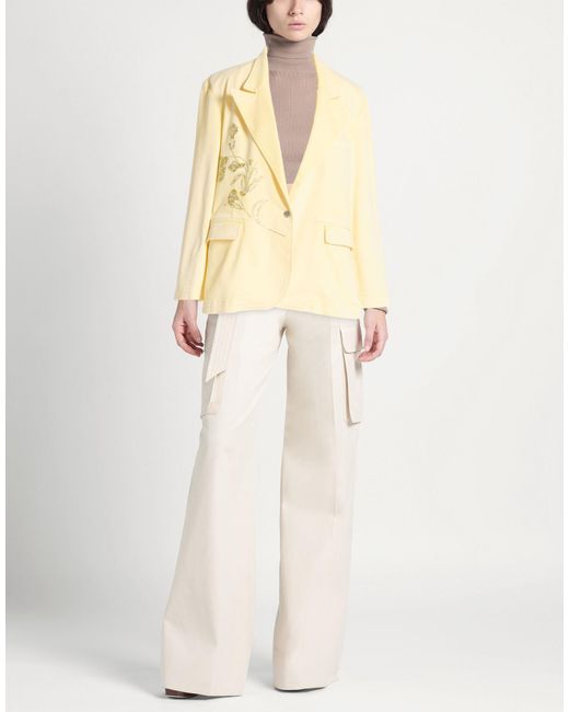 DES_PHEMMES Metallic Blazer Cotton, Elastane