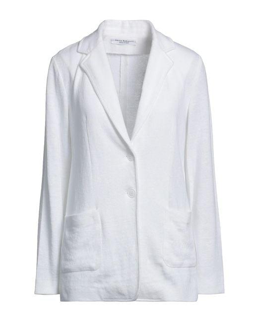 Amina Rubinacci Suit Jacket in White | Lyst