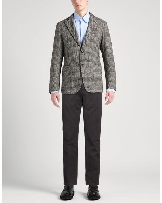 Siviglia Gray Pants Cotton, Elastane for men