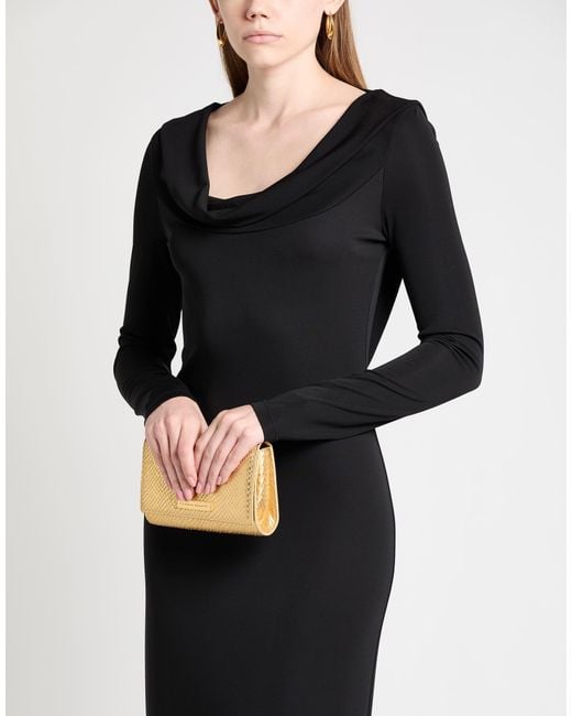 Twinset Black Maxi Dress Polyester, Elastane