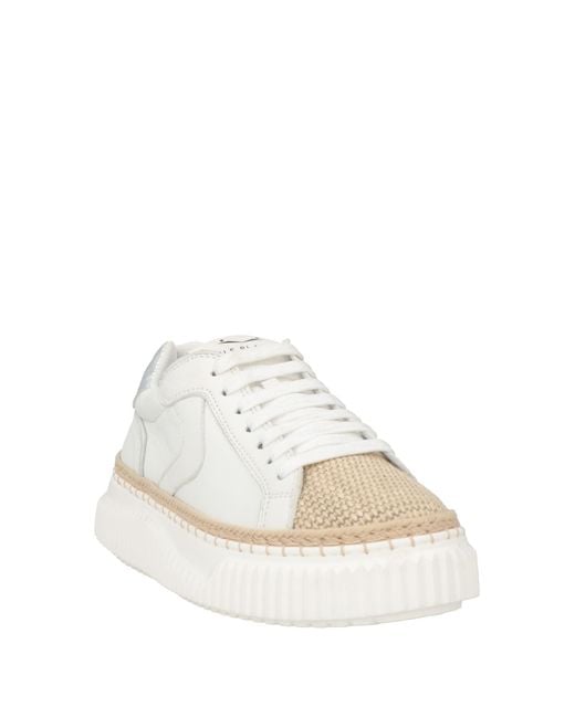 Voile Blanche White Sneakers Leather, Textile Fibers