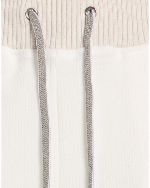 Eleventy White Pants Cotton, Polyester