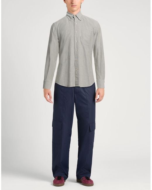 Glanshirt Gray Shirt Cotton for men
