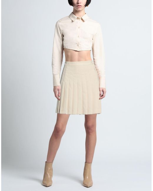 Ottod'Ame Natural Mini Skirt Polyester
