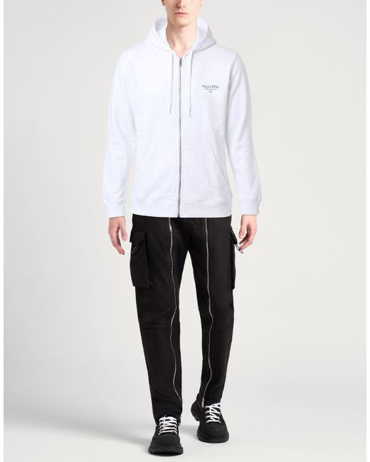 Valentino Garavani White Sweatshirt Cotton, Polyamide for men
