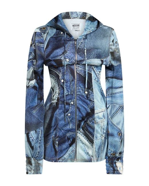 Moschino Blue Mini Dress Viscose, Elastane