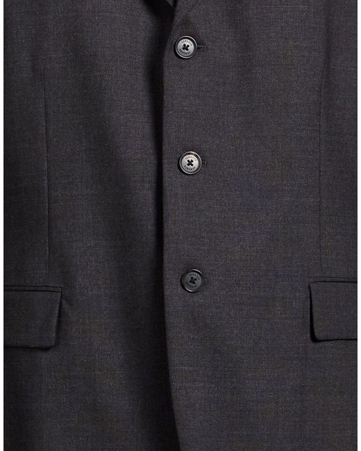 Versace Black Charcoal Blazer Virgin Wool, Elastane for men