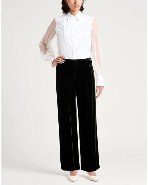 Aspesi Black Military Pants Viscose, Silk