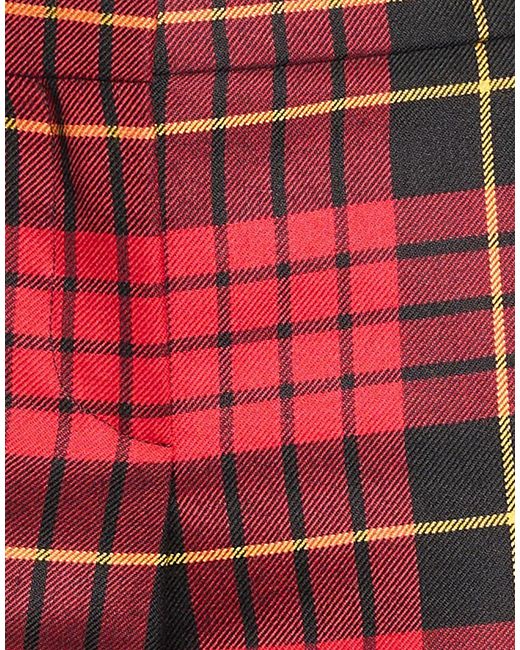 McQueen Red Pants Wool