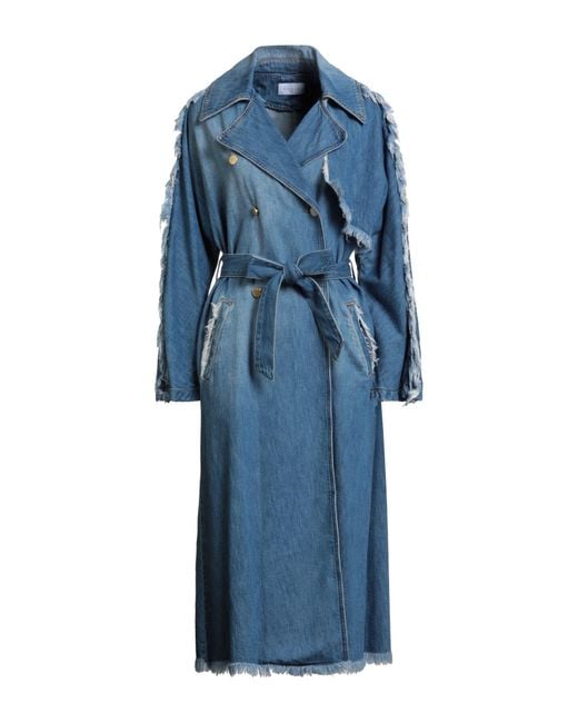 Gaelle Paris Blue Denim Outerwear Cotton