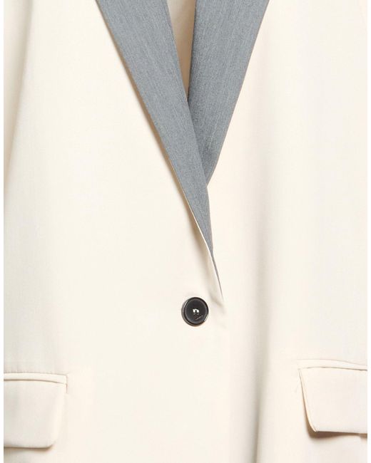 ViCOLO White Blazer Polyester, Viscose, Elastane