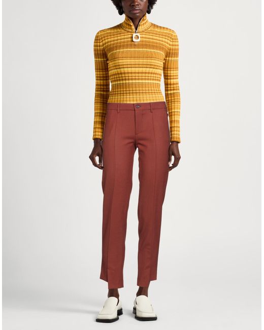 Berwich Red Pants Polyester, Virgin Wool, Elastane