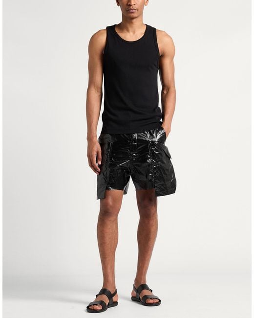 Rick Owens Black Shorts & Bermuda Shorts Cotton for men