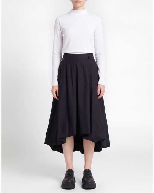 Moschino Black Midi Skirt Cotton, Elastane