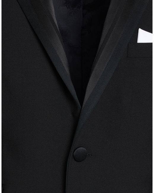 Neil Barrett Black Suit Polyester, Virgin Wool, Elastane for men