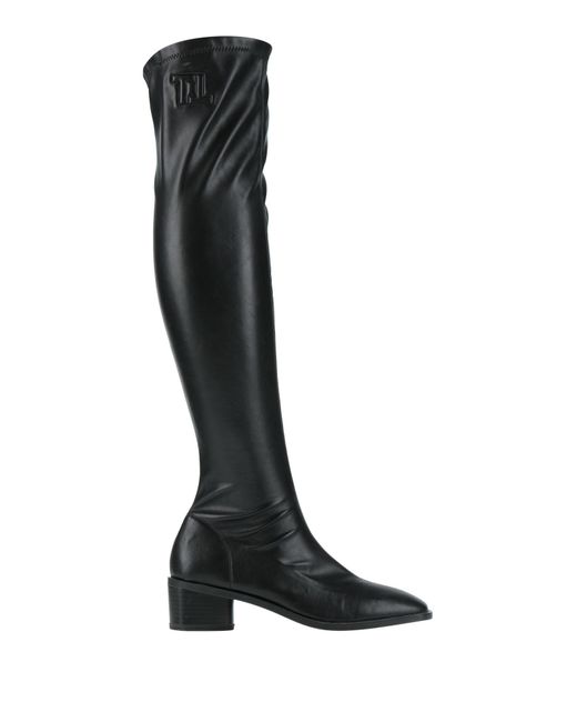 Tamaris Black Boot Textile Fibers