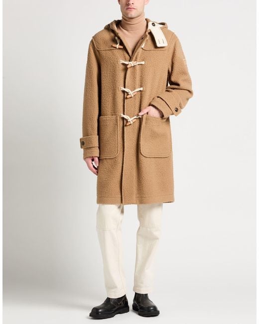 Jacob Cohen Natural Camel Coat Wool for men