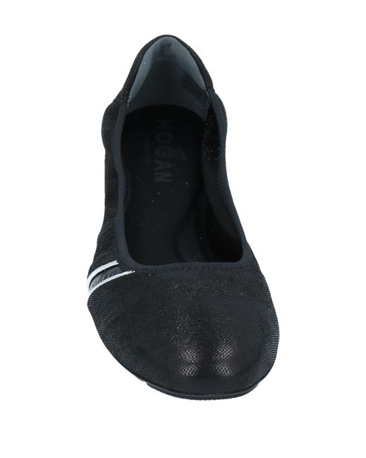 Hogan Black Ballet Flats Leather