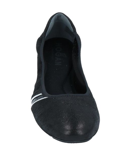 Hogan Black Ballet Flats Leather