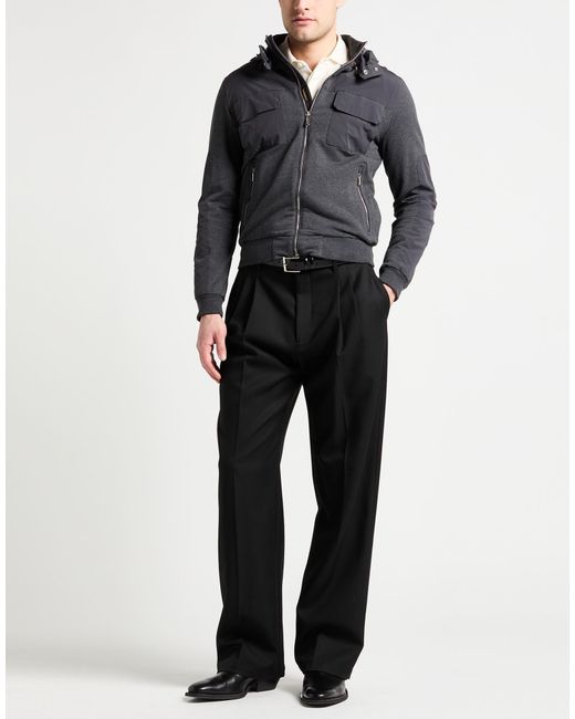 Moorer Gray Jacket Cotton, Elastane for men