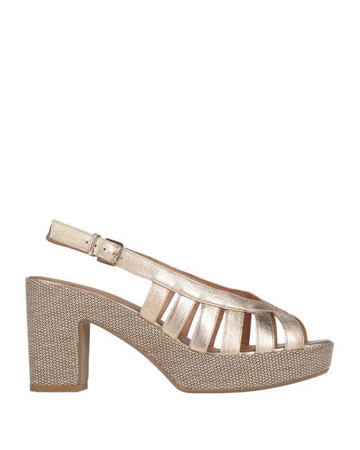 Gianmarco Sorelli Natural Sandals Leather