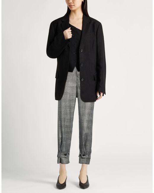 Liu Jo Gray Pants Polyester, Viscose, Elastane, Metallic Fiber
