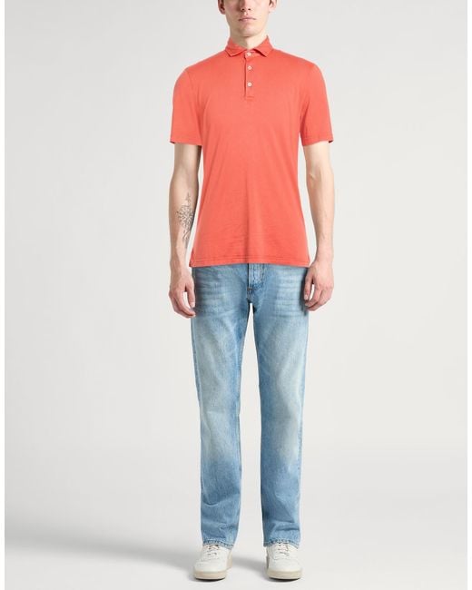 Fedeli Pink Polo Shirt Cotton for men