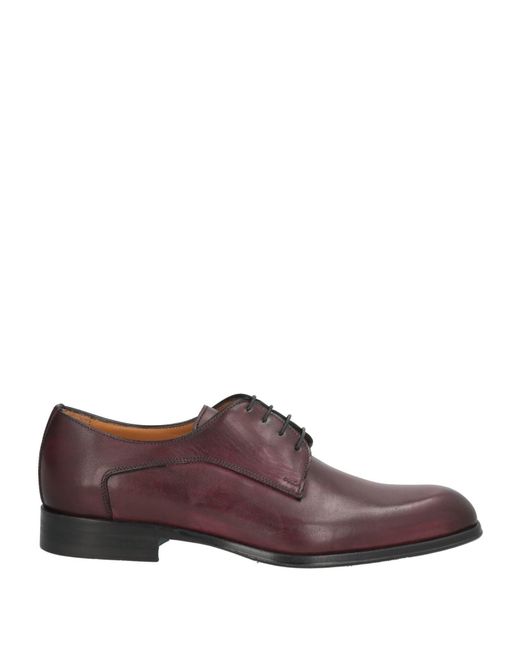 Sutor Mantellassi Purple Lace-Up Shoes Leather for men