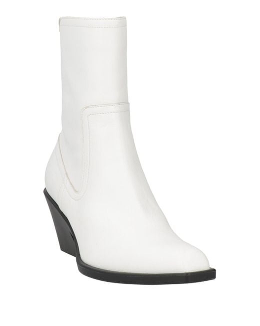 ARMANI EXCHANGE White Ankle Boots