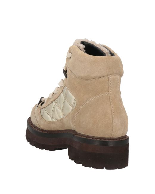 Brunello Cucinelli Natural Shearling-trimmed Suede Hiking Boots