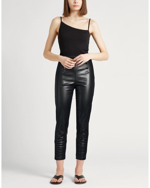 Liu Jo Black Pants Polyester, Cotton, Elastane