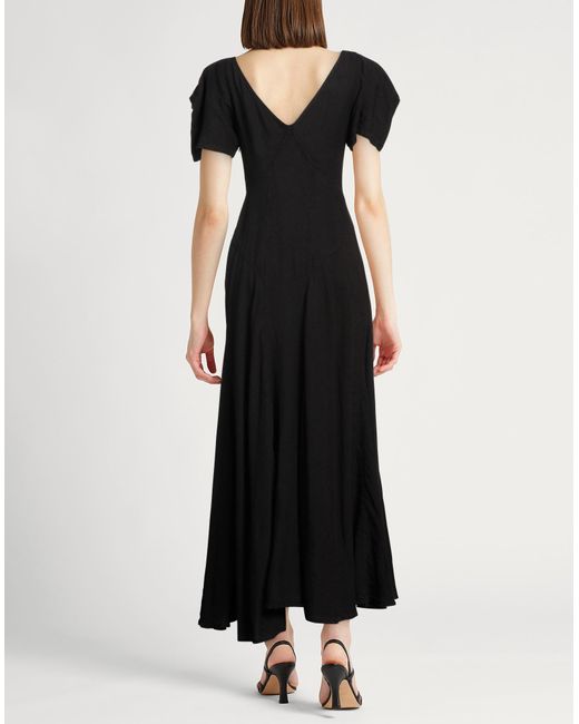 120% Lino Black Maxi-Kleid